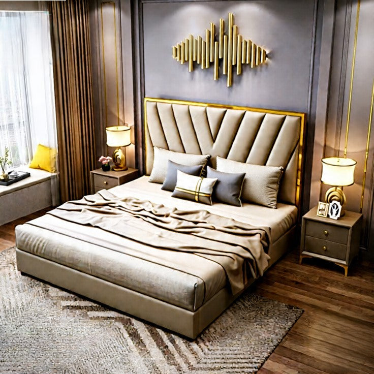 Elegant Modern Bedroom with Artistic Wall Decor