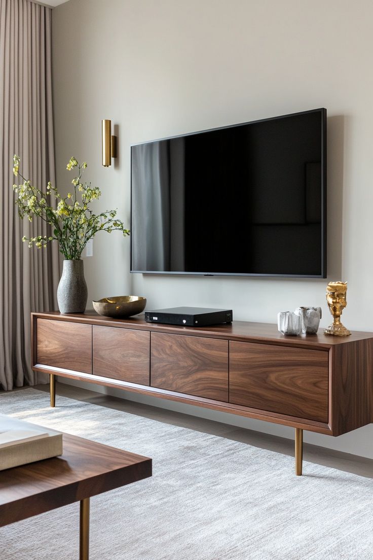 Modern Masterpiece: TV Unit with Marble Accent