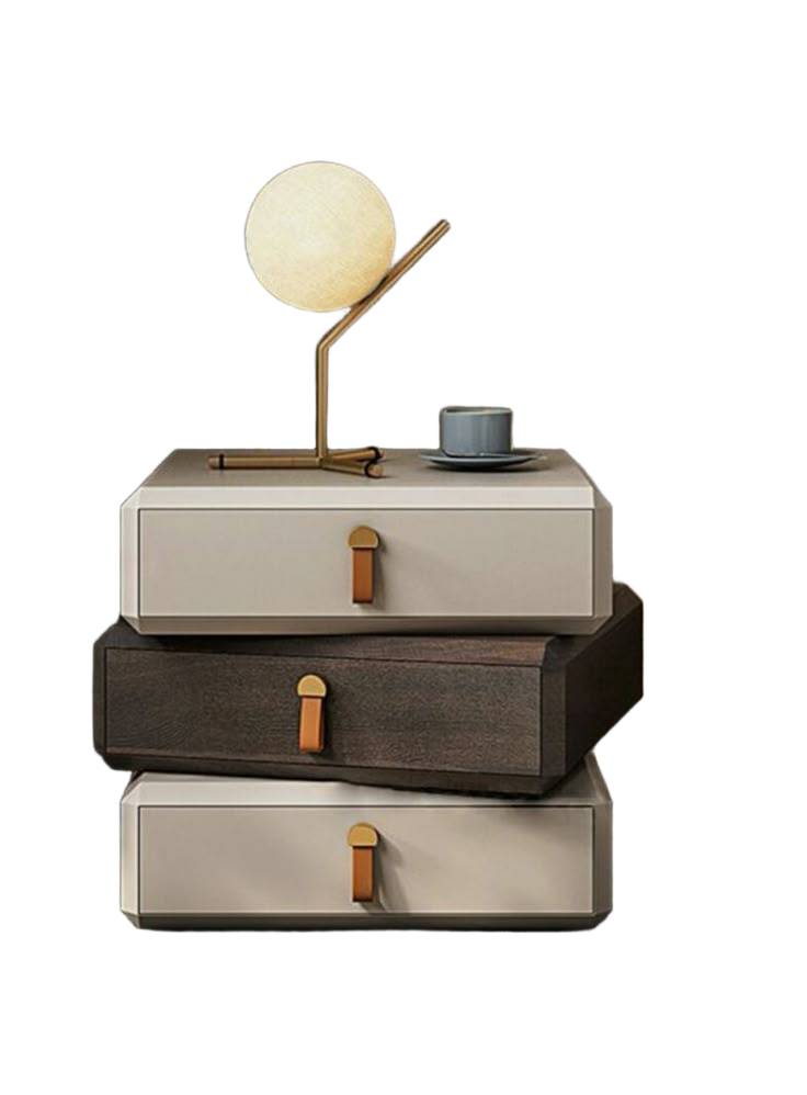 Modern Multi-Tone Nightstand with Storage