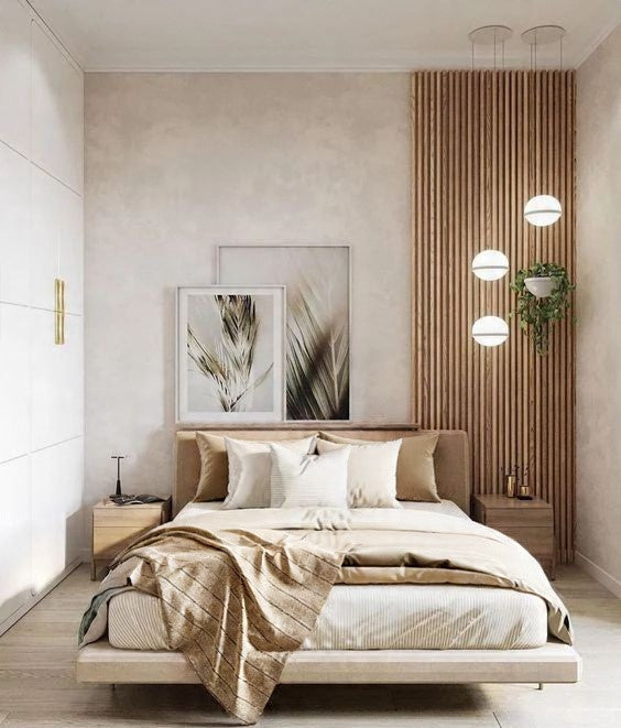 Modern Minimalist Bedroom with Natural Accents
