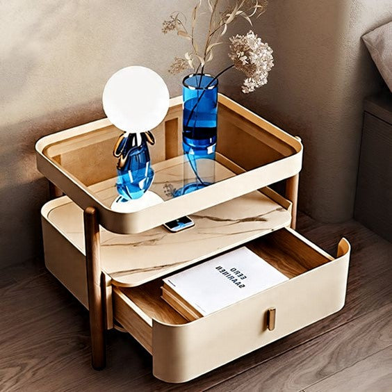 Elegant Nightstand with Storage