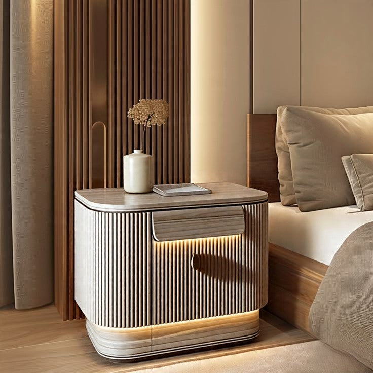 Modern Nightstand with Illuminated Accent