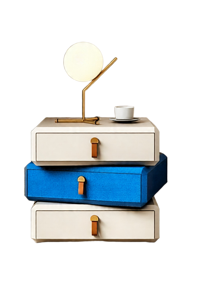 Modern Multi-Tone Nightstand with Storage