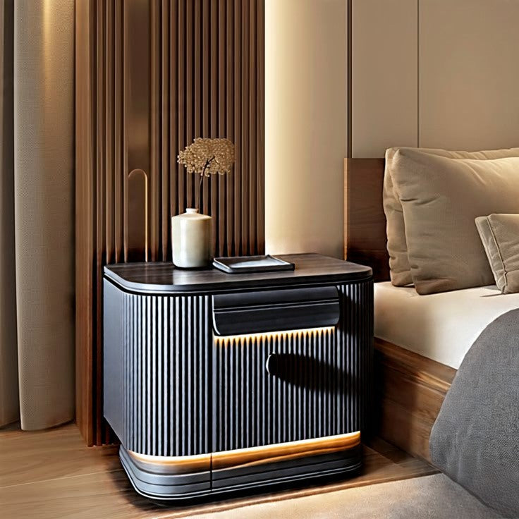 Modern Nightstand with Illuminated Accent