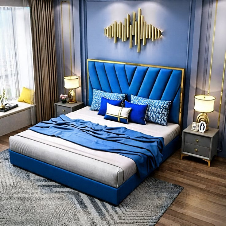 Elegant Modern Bedroom with Artistic Wall Decor