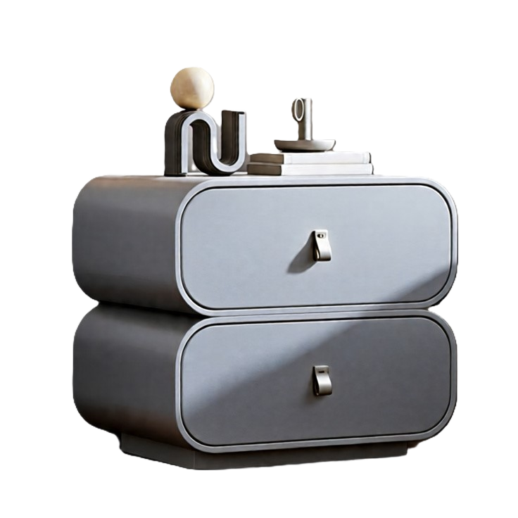 Modern Slumber Blue Nightstand with Sleek Draw