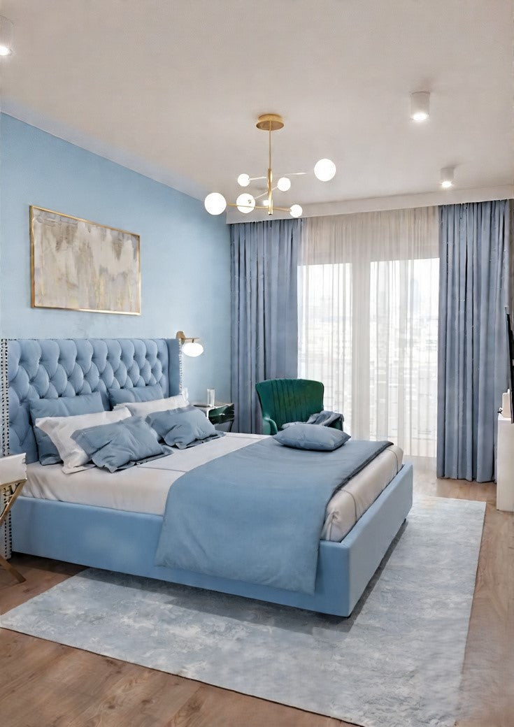 Luxurious Tufted Bed with Elegant Design Features