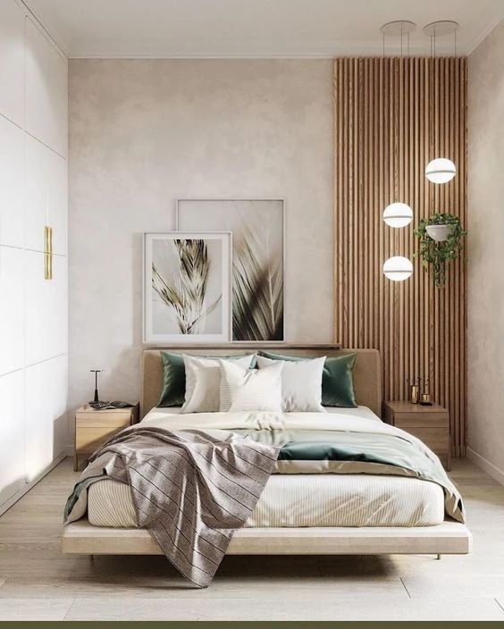 Modern Minimalist Bedroom with Natural Accents