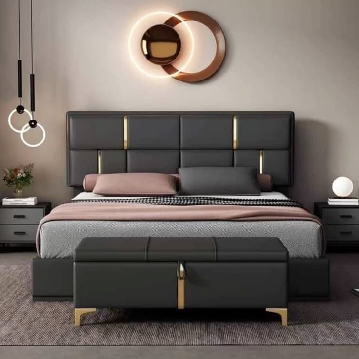 Sophisticated Modern Bedroom with Artistic Decor